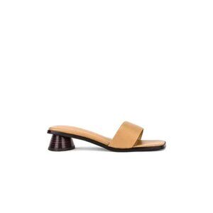 Tony Bianco Tan Leather Slide Sandals